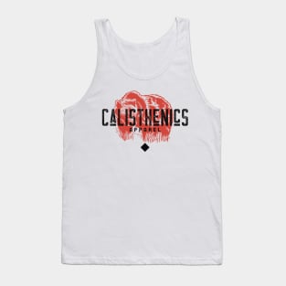 CALISTHENICS APPAREL - red bear graphic Tank Top